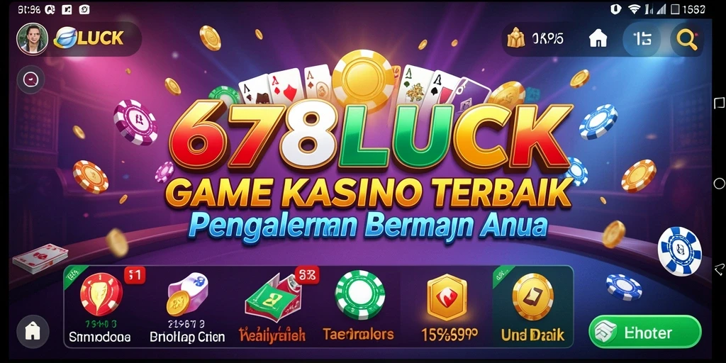Screenshot utama 678LUCK menampilkan gameplay kasino yang mendebarkan.
