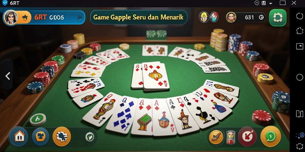 Gameplay seru Gaple di 6RT dengan tampilan grafis menarik.