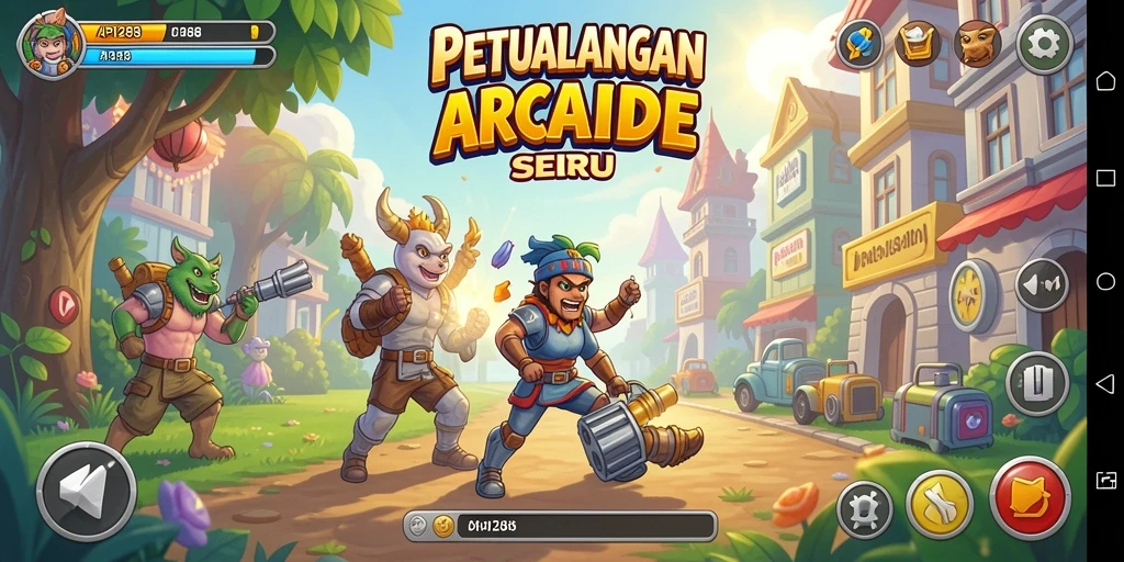 Tangkapan layar dari gameplay seru API288 yang penuh warna.