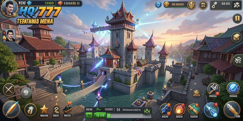 Gambaran gameplay Tower Defense yang mendebarkan dan penuh strategi.