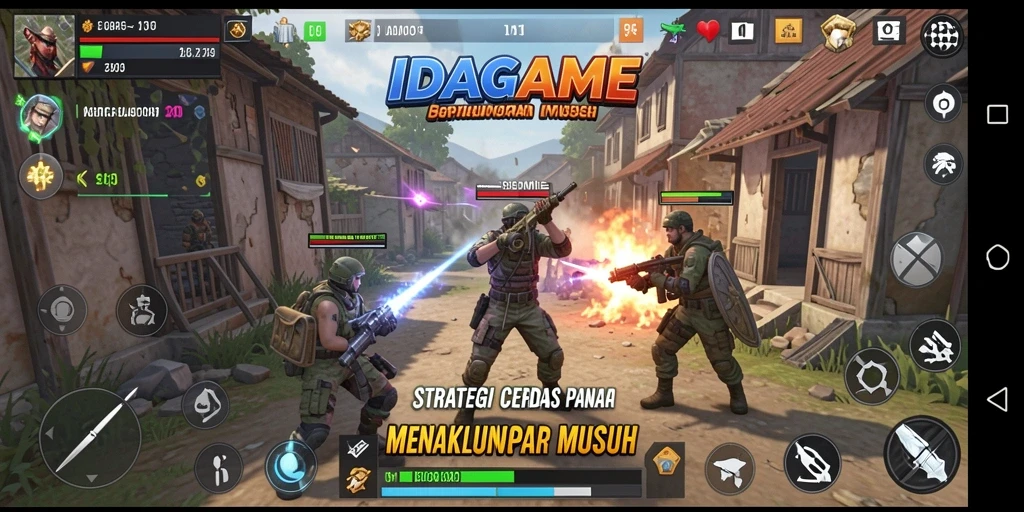 Gameplay IDAGAME yang menampilkan aksi strategi menegangkan.