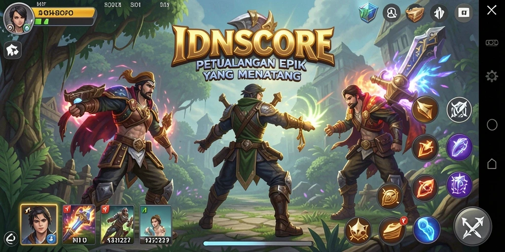 Screenshot gameplay <strong>IDNSCORE</strong> menampilkan petualangan seru yang penuh tantangan.