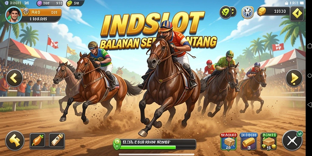 Gameplay <strong>INDSLOT</strong> yang seru dalam balapan cepat.