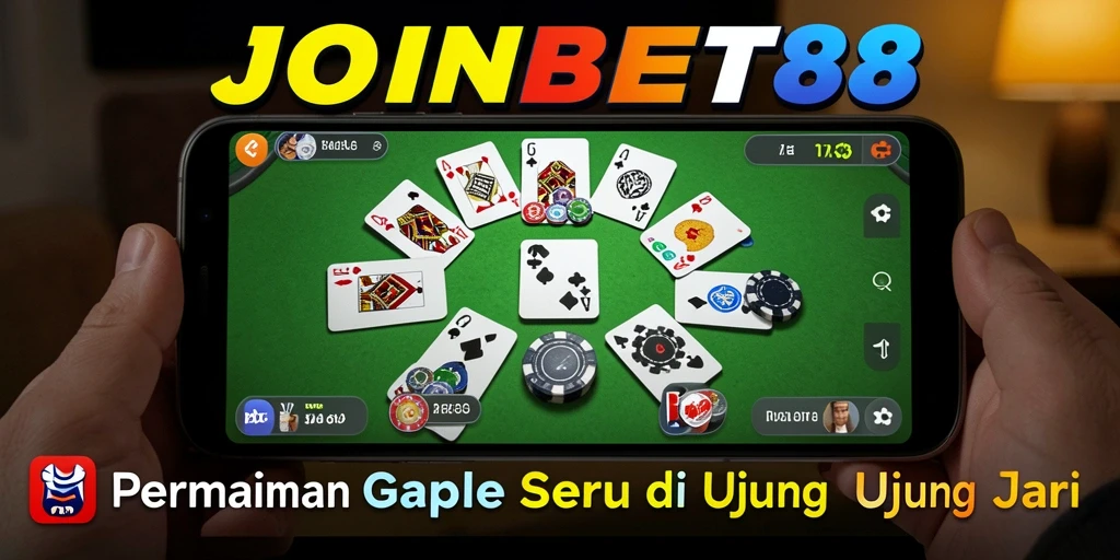 Screenshot permainan Gaple di JOINBET88 yang menampilkan momen seru.