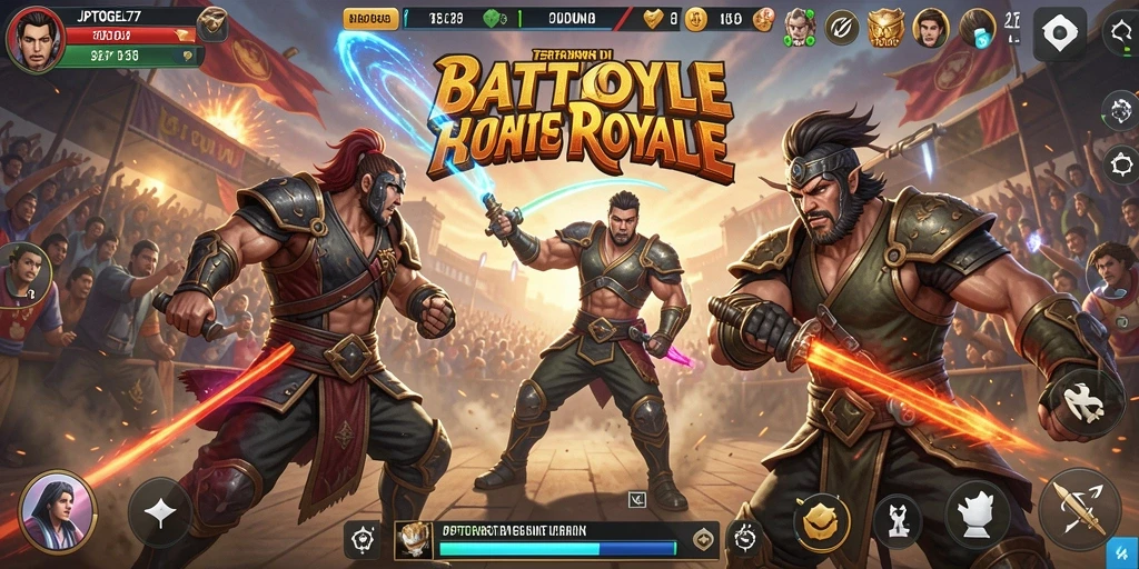 Tampilan gameplay seru dari JPTOGEL77 dalam pertarungan Battle Royale.