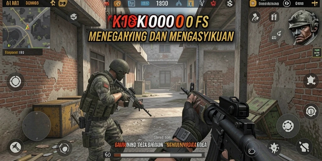 Tampilan gameplay KOKO5000 dengan aksi tembak-menembak yang intens.