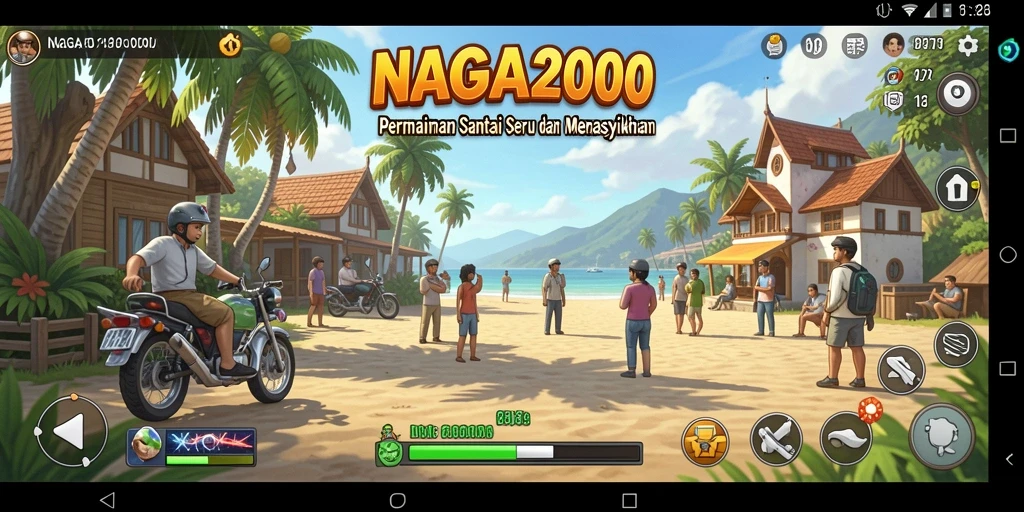 Screenshot gameplay NAGA2000 menunjukkan keseruan permainan casual yang menarik.