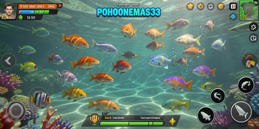 Tangkapan ikan yang berwarna-warni dan seru di POHONEMAS33.