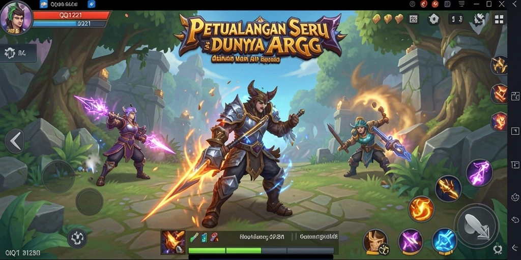 Screenshot menampilkan aksi seru dalam gameplay ARPG QQ1221.