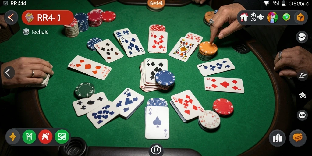 Tampilan gameplay RR44 yang seru dan menantang dalam Gaple.