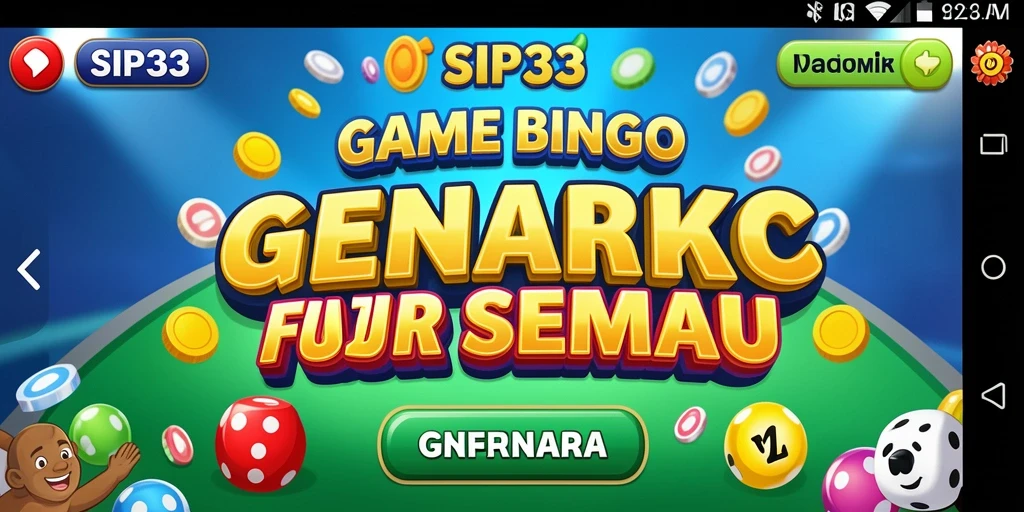 Screenshot gameplay SIP33 menampilkan suasana seru permainan Bingo.