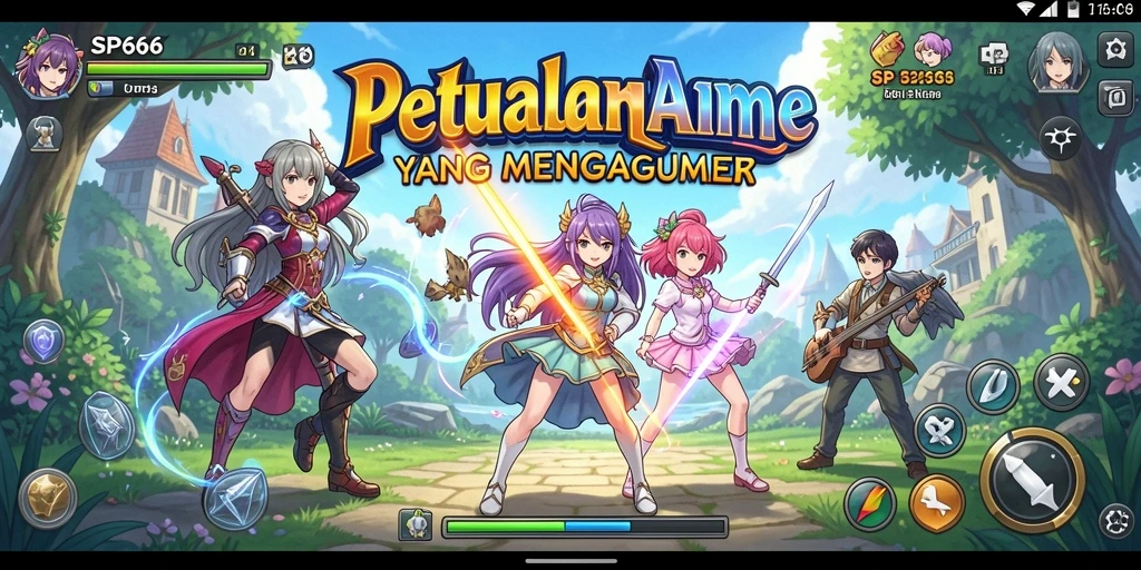 Screenshot SP666 menampilkan karakter anime dalam aksi yang mendebarkan.