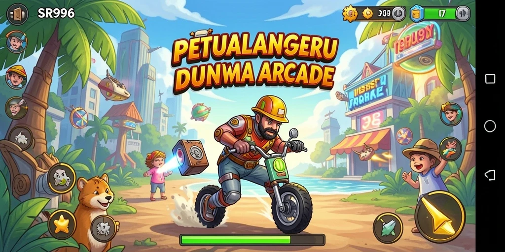 Tangkapan layar gameplay <strong>SR996</strong> yang menampilkan aksi Arcade yang seru.
