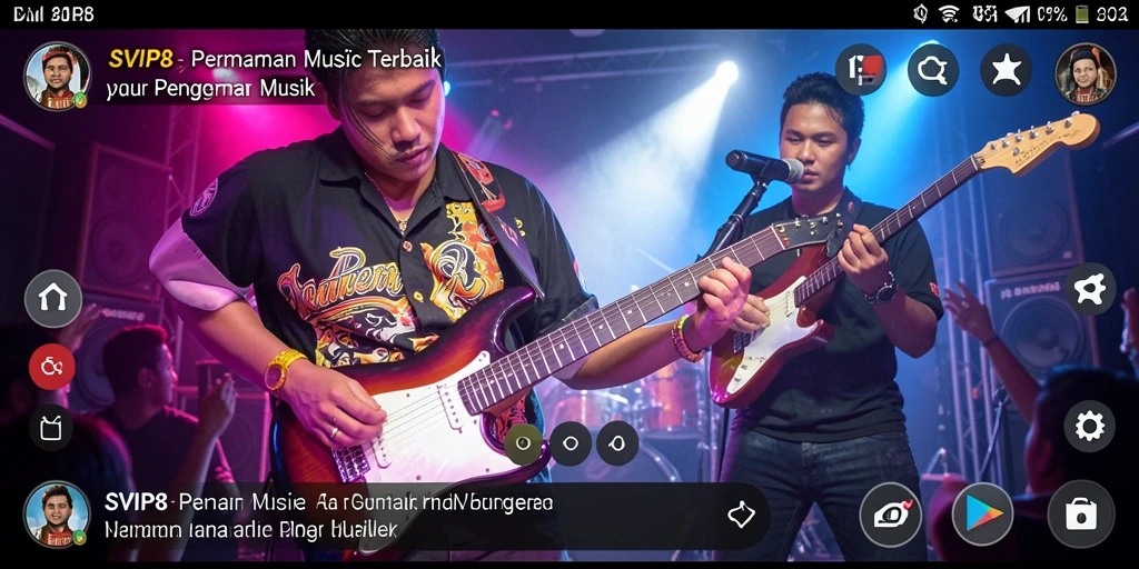 Tampilan gameplay SVIP8 saat memainkan lagu-lagu musik yang seru.